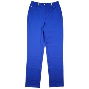 St John Sport Pants Womens 8 Royal Blue Straight‎ Leg Business Casual Career